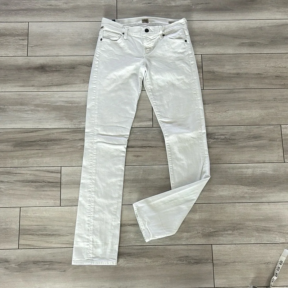 COH Ava low rise straight leg jeans in white size 26 long tall